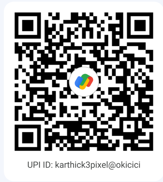 UPI QR Code - karthick3pixel@okicici